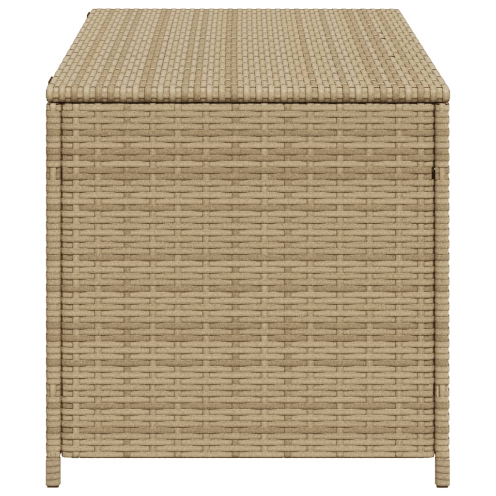 Garden Storage Box Mix Beige 190L Poly Rattan