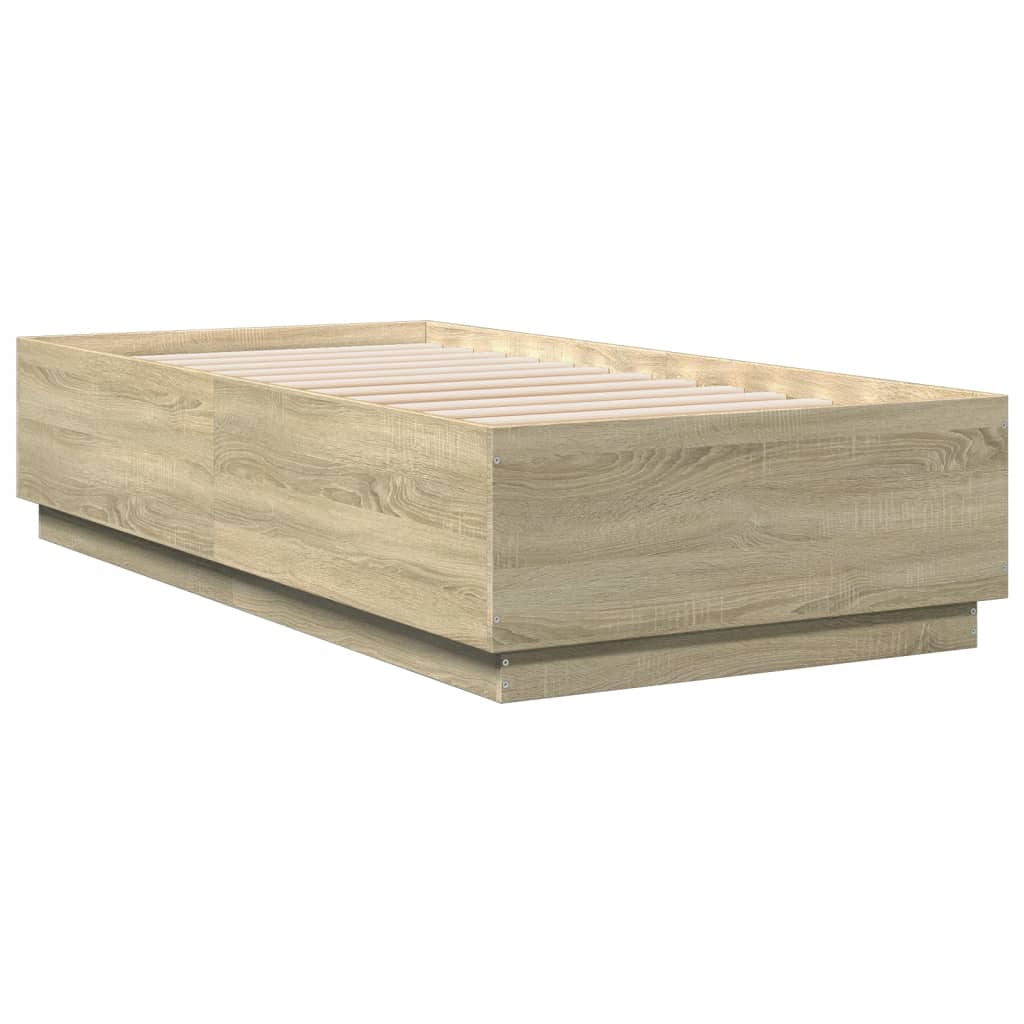 Bed Frame Sonoma Oak Engineered Wood Sigle Size