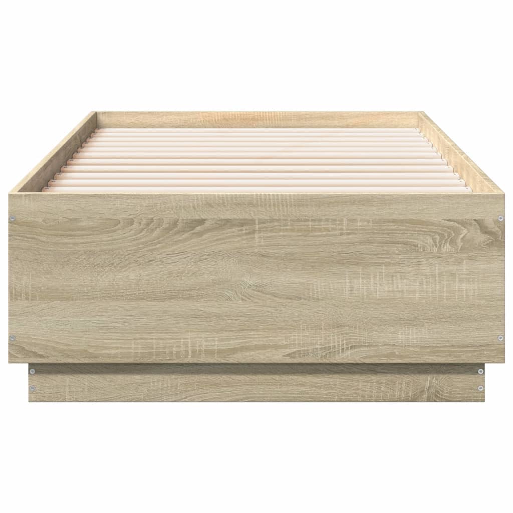 Bed Frame Sonoma Oak Engineered Wood Sigle Size