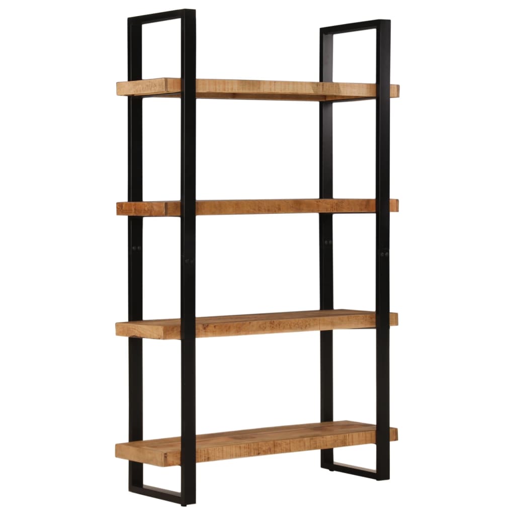 4-Tier Bookcase made of Solid Wood Acacia and Iron