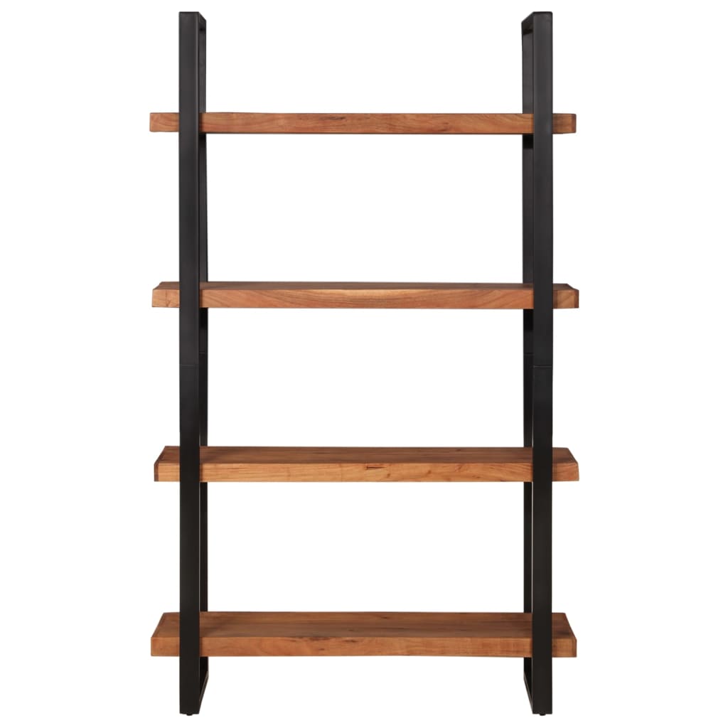 4-Tier Bookcase made of Solid Wood Acacia and Iron