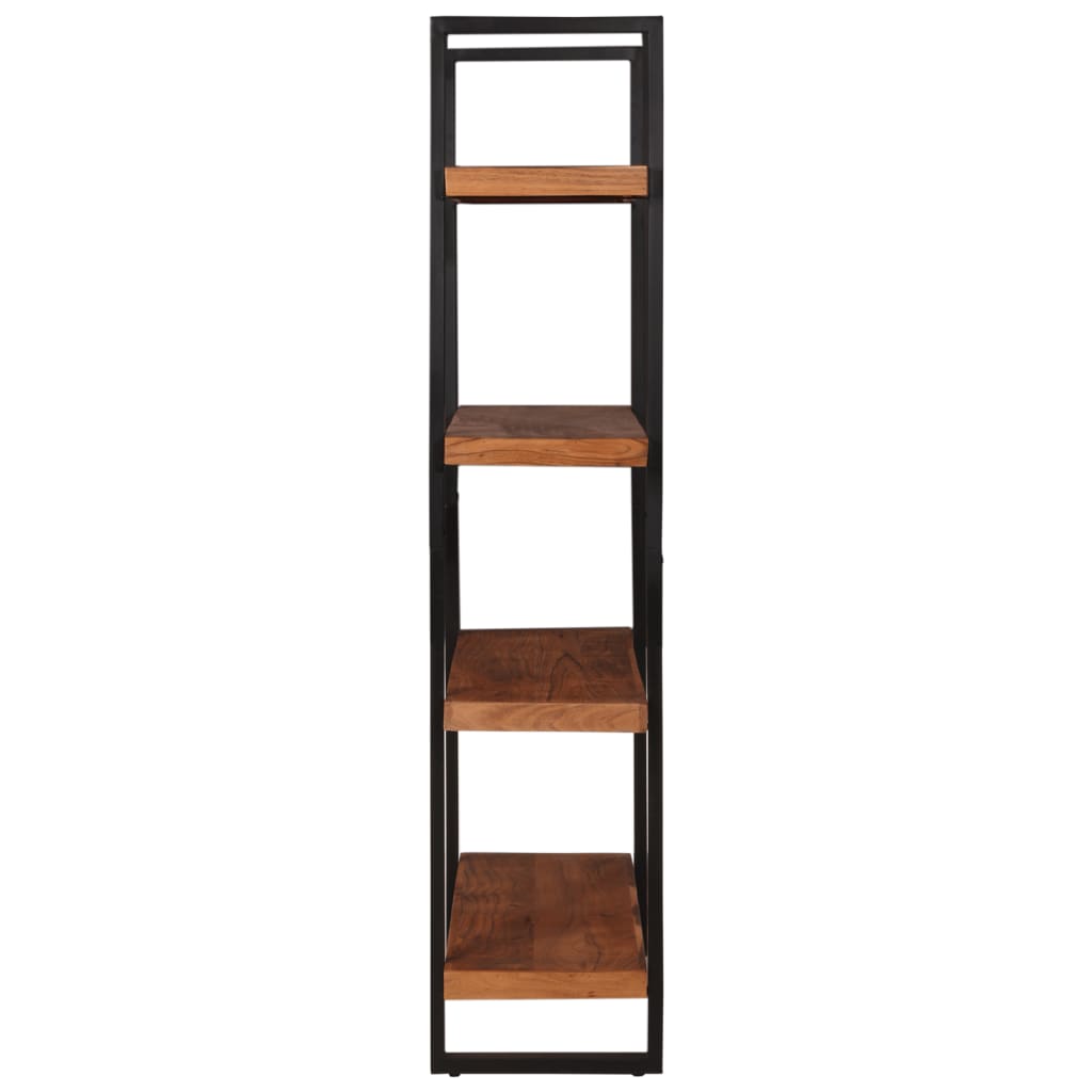 4-Tier Bookcase made of Solid Wood Acacia and Iron