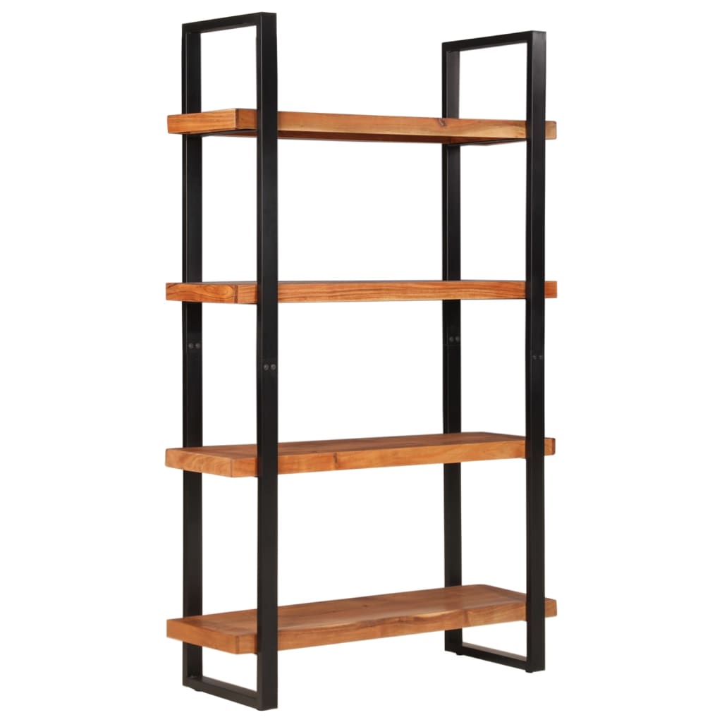 4-Tier Bookcase made of Solid Wood Acacia and Iron