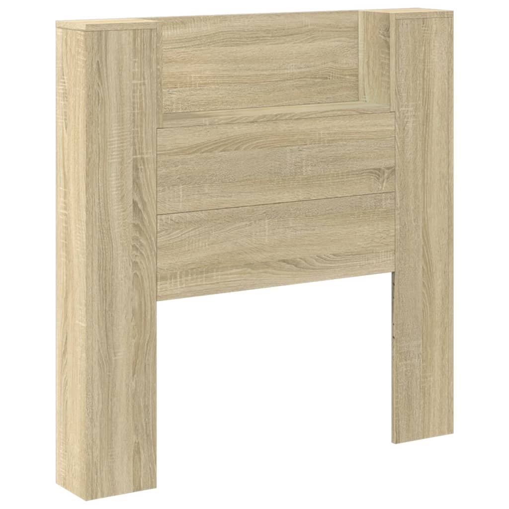 Headboard Cabinet with LED - Sonoma Oak