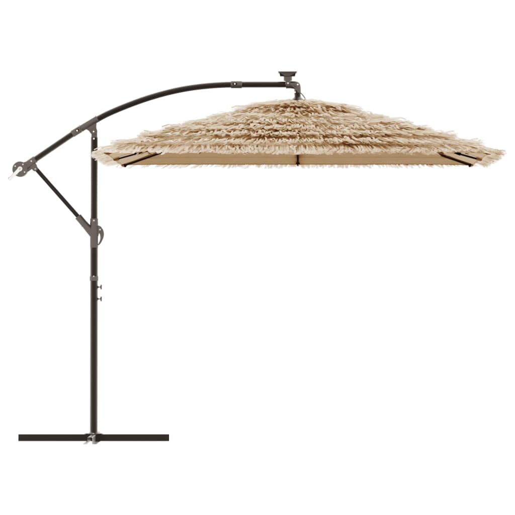 Garden Parasol with Steel Pole - Brown