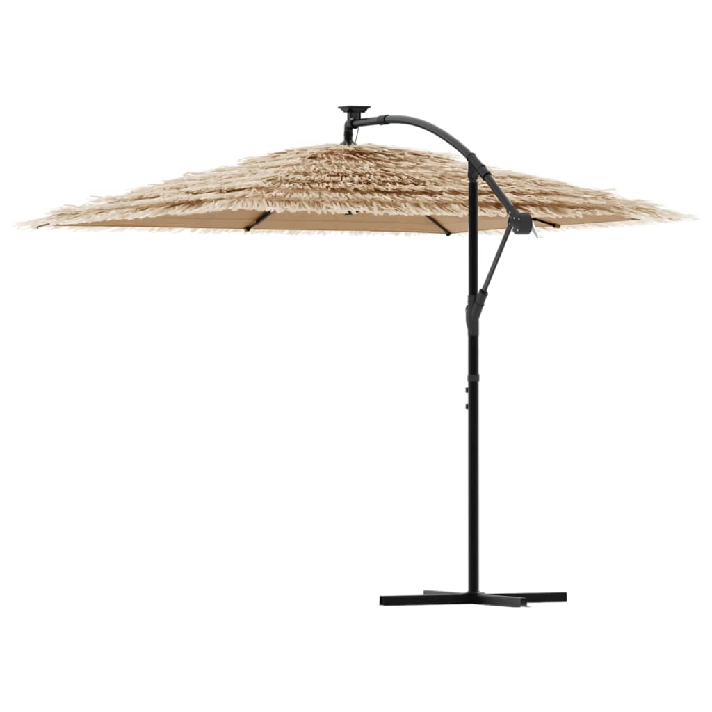 Garden Parasol with Steel Pole - Brown