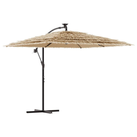 Garden Parasol with Steel Pole Brown