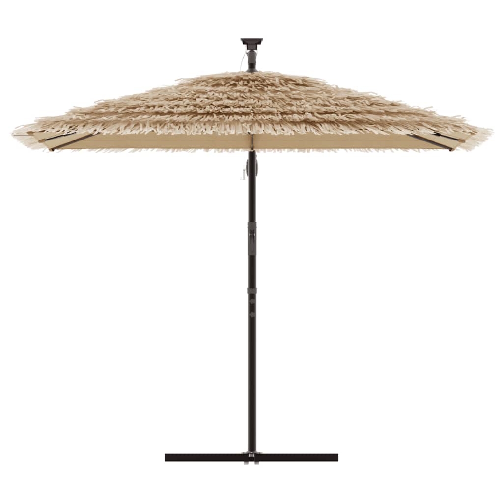 Garden Parasol with Steel Pole Brown