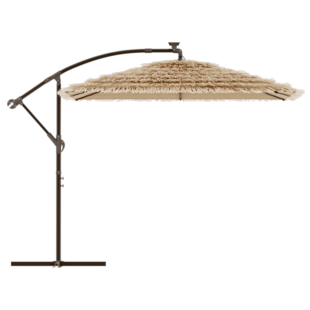 Garden Parasol with Steel Pole Brown