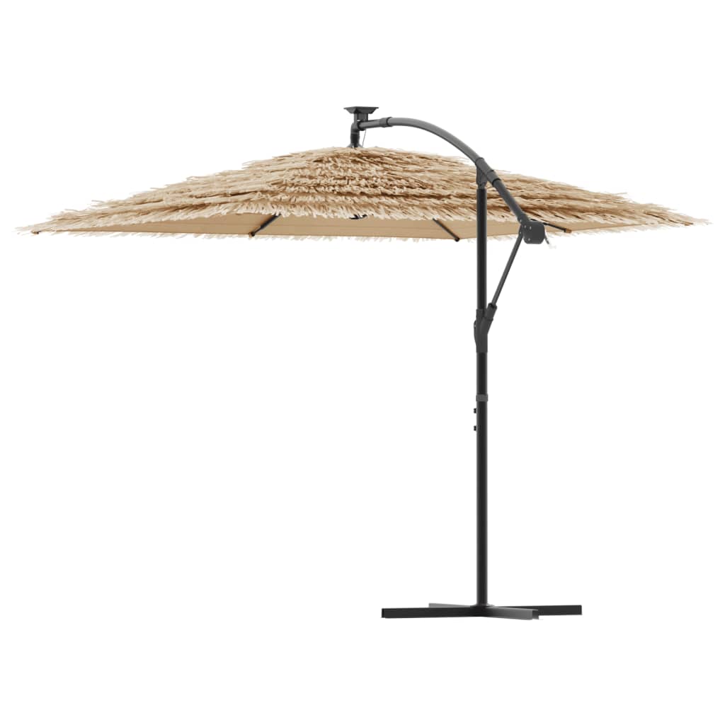 Garden Parasol with Steel Pole Brown