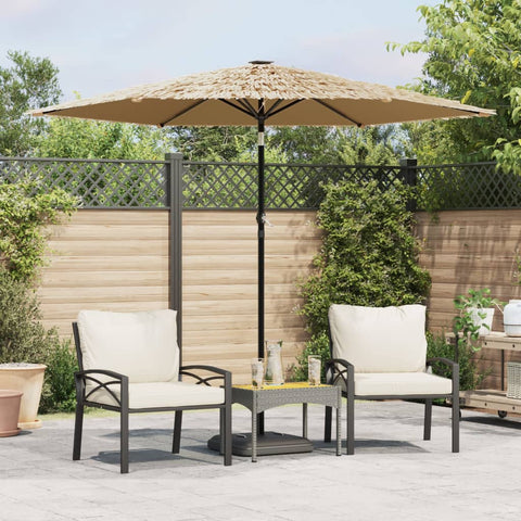 Stylish Garden Parasol with Steel Pole Brown