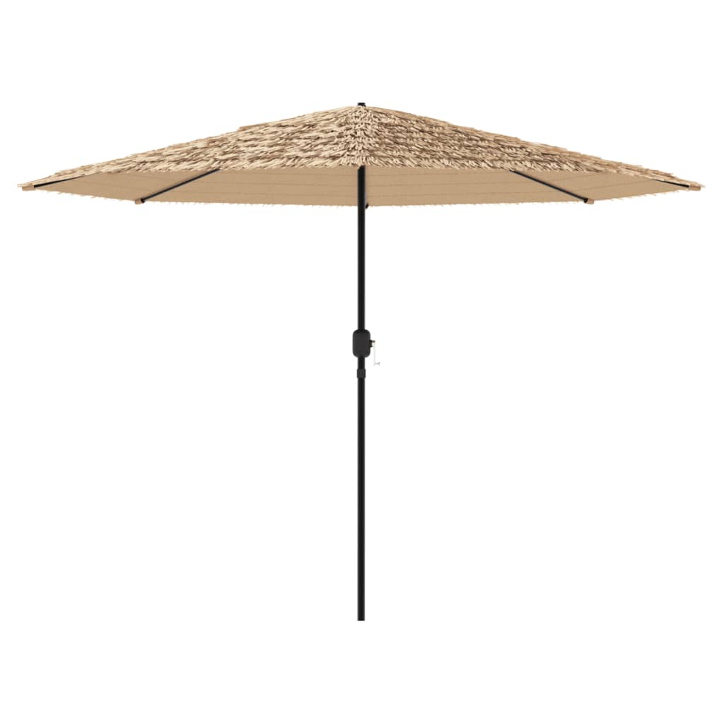 Elegant Garden Parasol with Steel Pole Brown