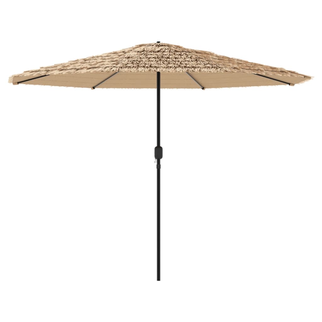 Elegant Garden Parasol with Steel Pole Brown