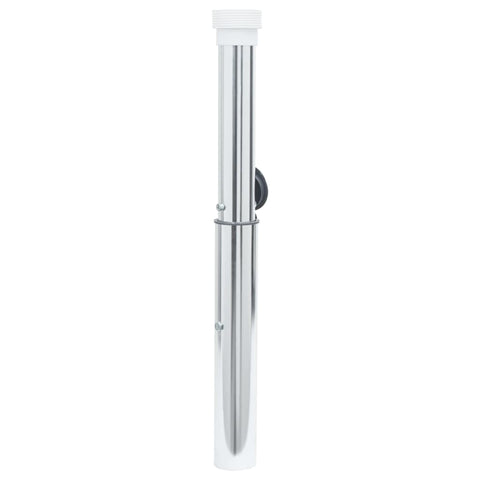 In-Ground Parasol Base Pole Silver Aluminum