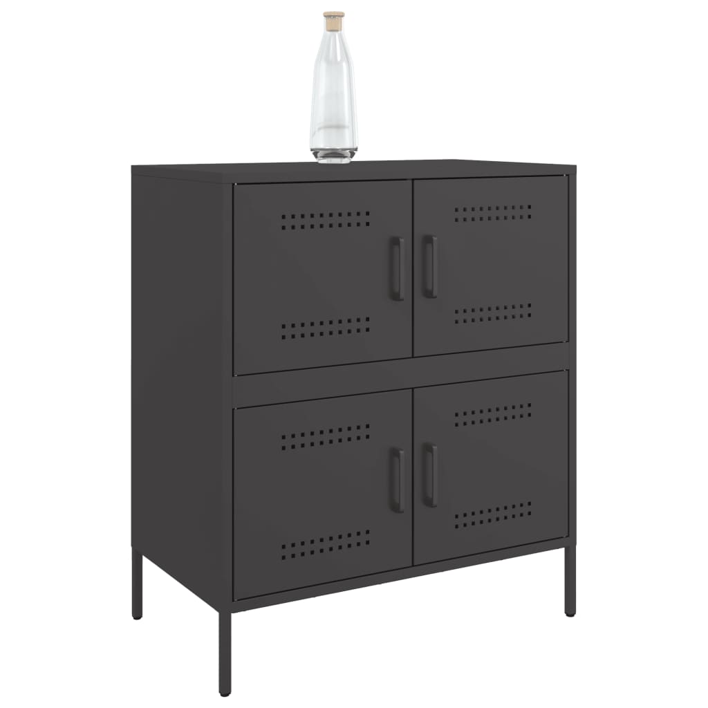 Stylish Sideboard Black Steel