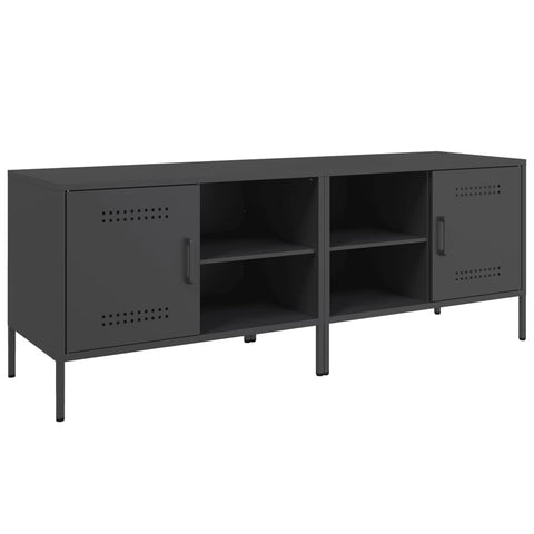 TV Cabinets 2 pcs Black Steel