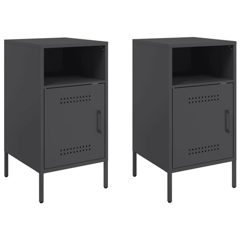 Bedside Cabinets 2 pcs Cold-rolled Steel