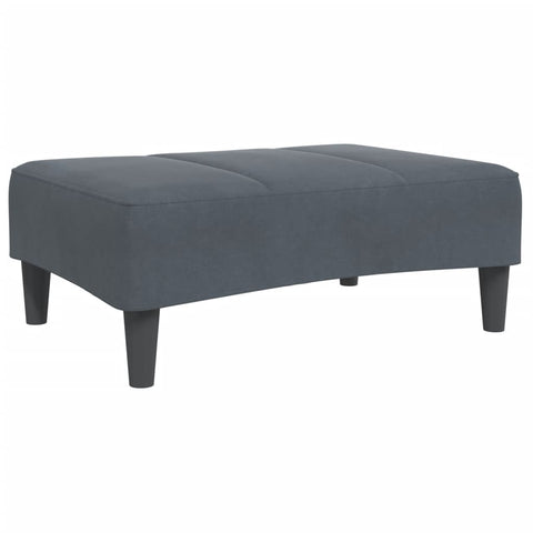 Footstool Dark Grey Velvet