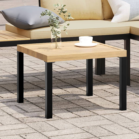 Garden Coffee Table Black Powder-coated Steel