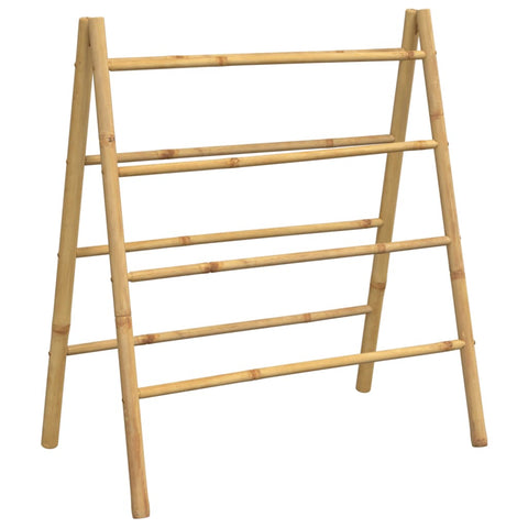 Double Towel Ladder with 4 Rungs Bamboo