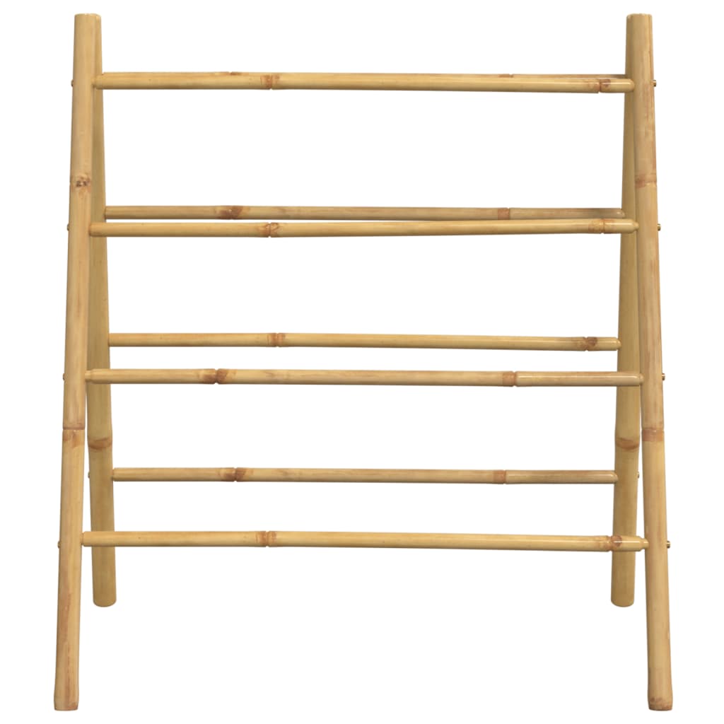 Double Towel Ladder with 4 Rungs Bamboo