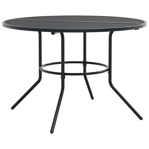 Patio Table Round Anthracite Powder-coated Steel