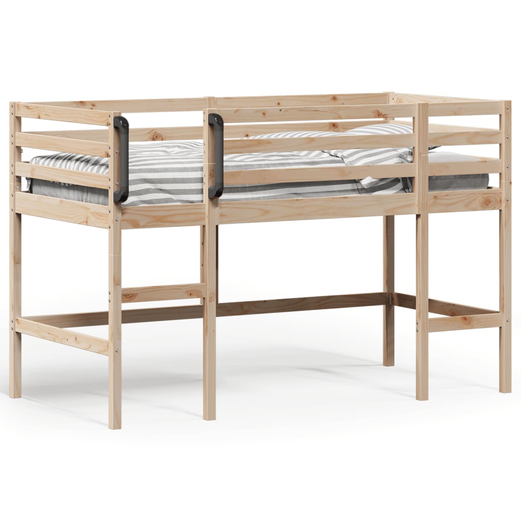 Kids' Loft Bed without Mattress Single Solid Wood Pine