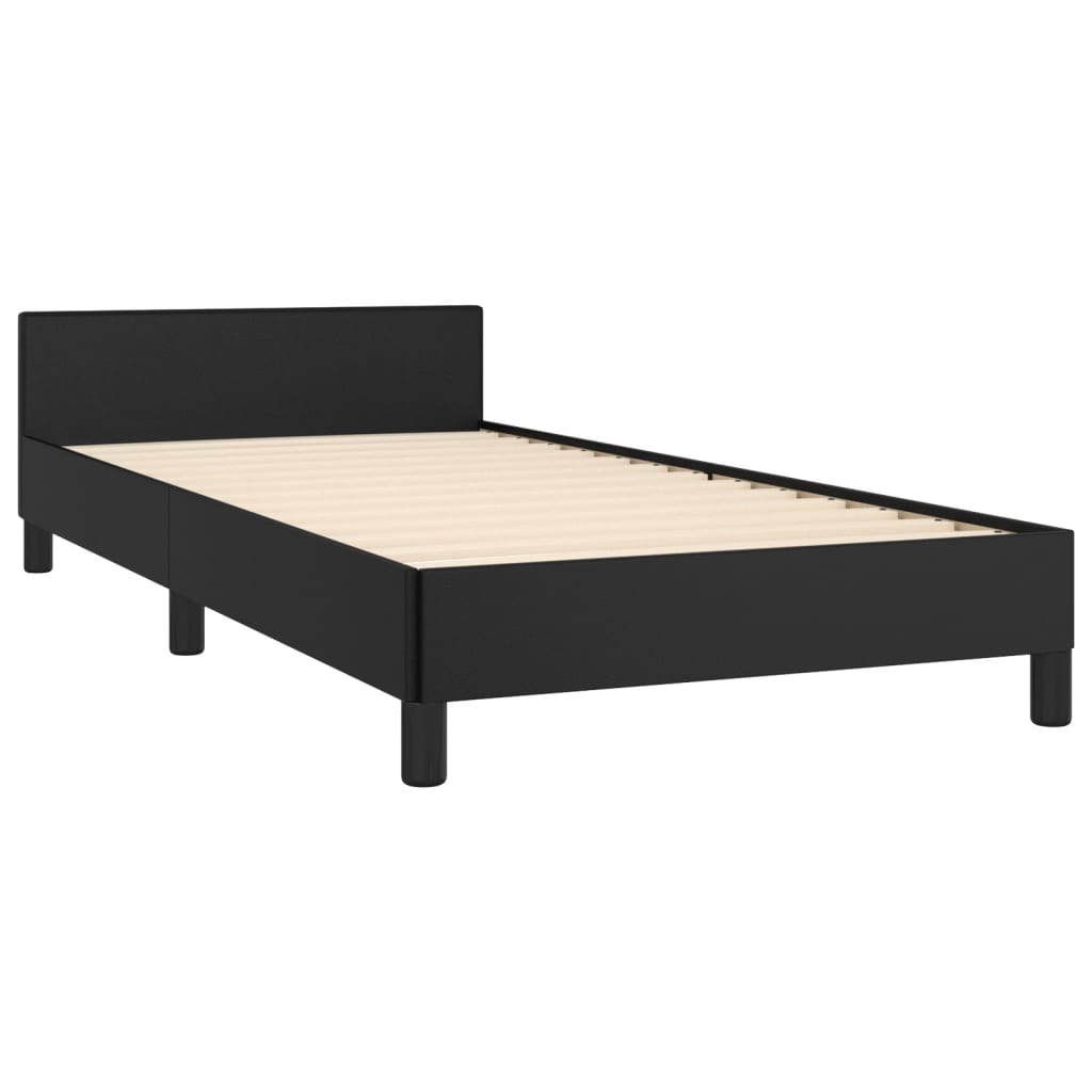 Bed Frame with Headboard Black King Single Size Velvet