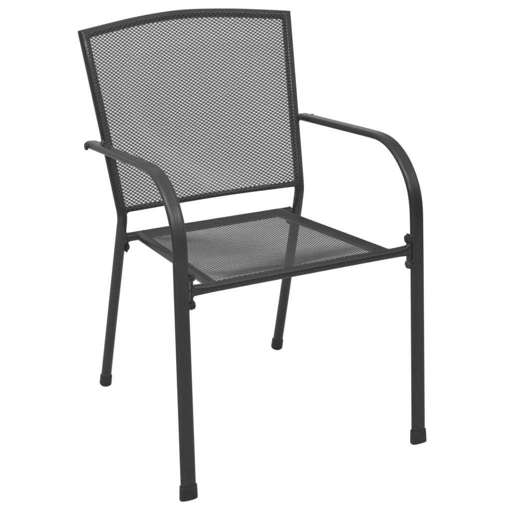 Stackable Garden Chair Set 5 Piece - Anthracite