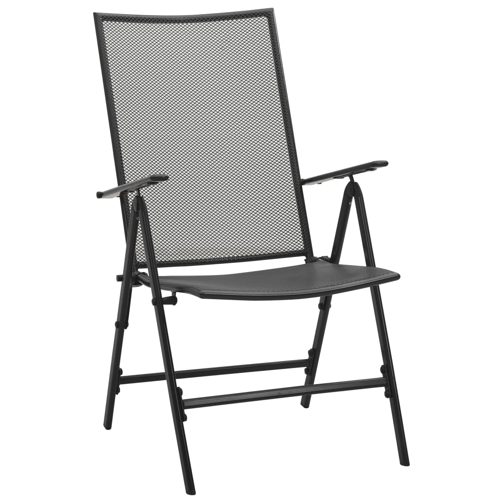 Reclining Garden Chair Set 5 Piece Anthracite