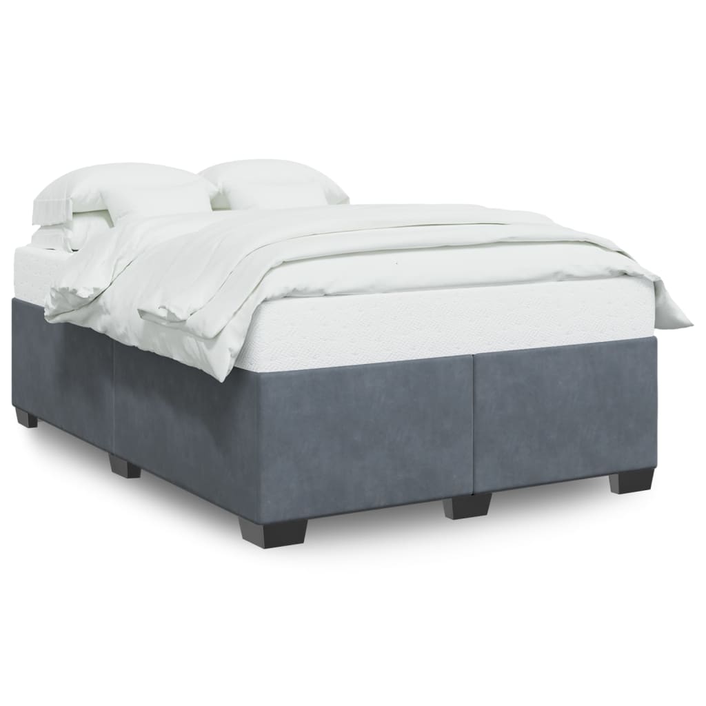 Bed Frame without Mattress Dark Grey Queen