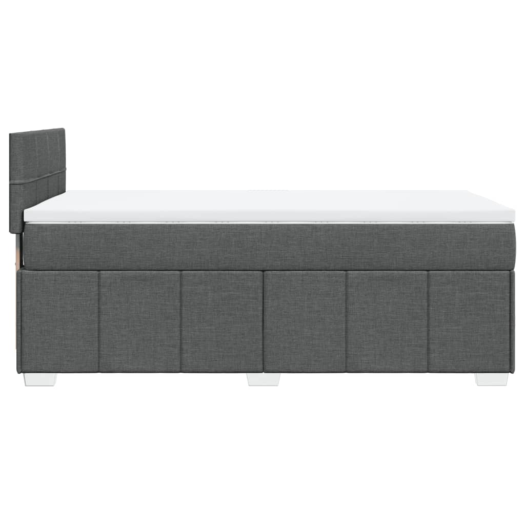 Dark Grey King Single Box Spring Bed with Mattress – Elegant Fabric