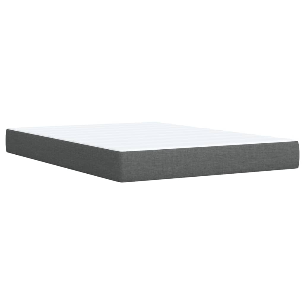 Durable and Elegant Dark Grey Queen Box Spring Bed with High-Quality Mattress