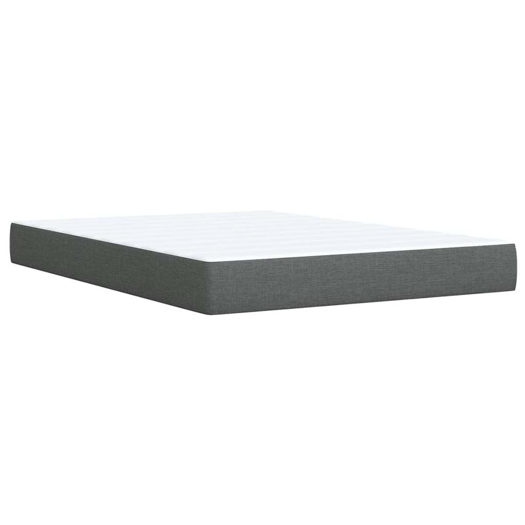 Dark Grey Queen Box Spring Bed with Mattress – Modern Design