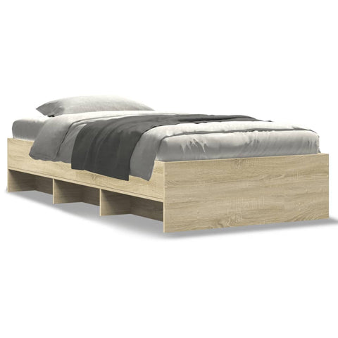 Stylish Bed Frame Sonoma Oak Engineered Wood Single Size