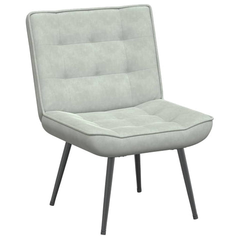 Relaxing Chair Light Grey Velvet