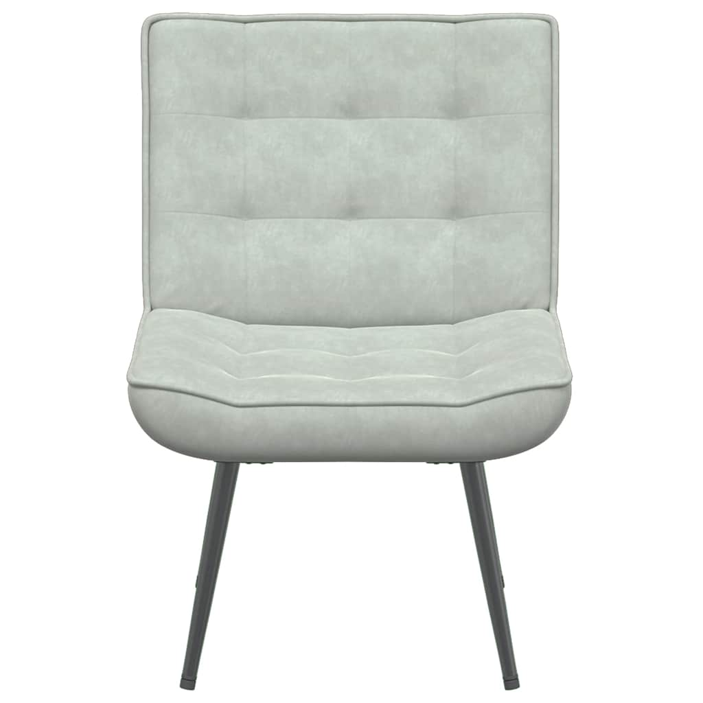 Relaxing Chair Light Grey Velvet