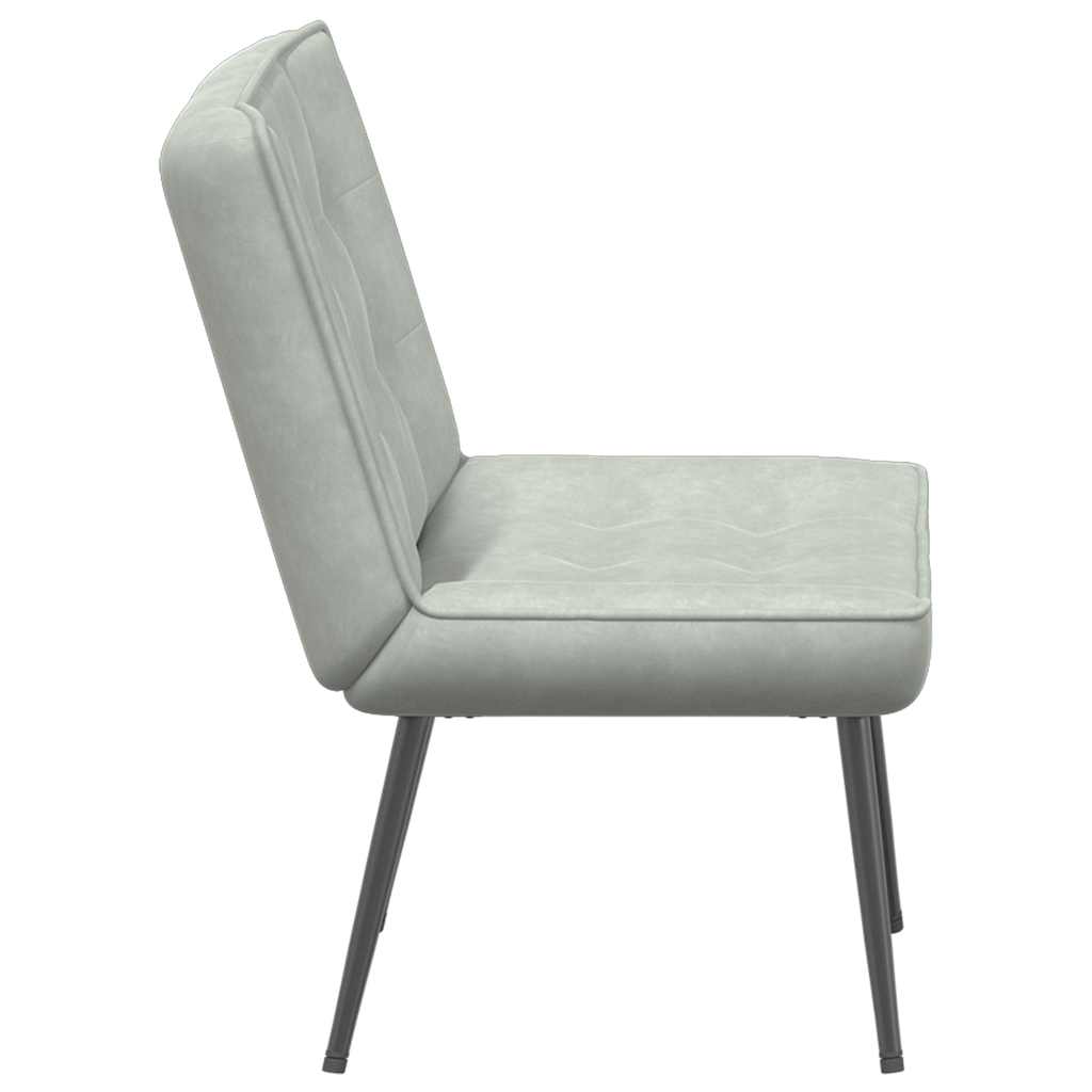 Relaxing Chair Light Grey Velvet