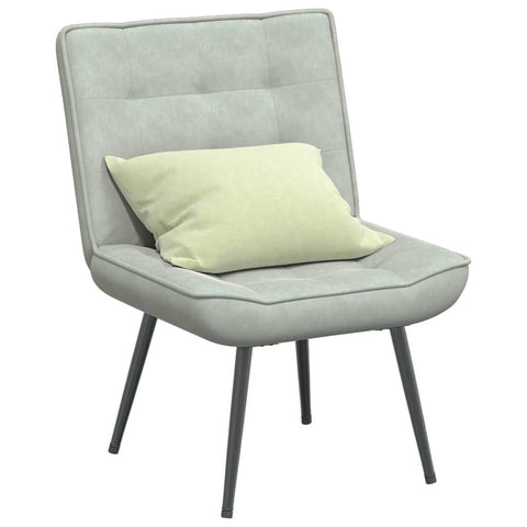 Relaxing Chair Light Grey Velvet