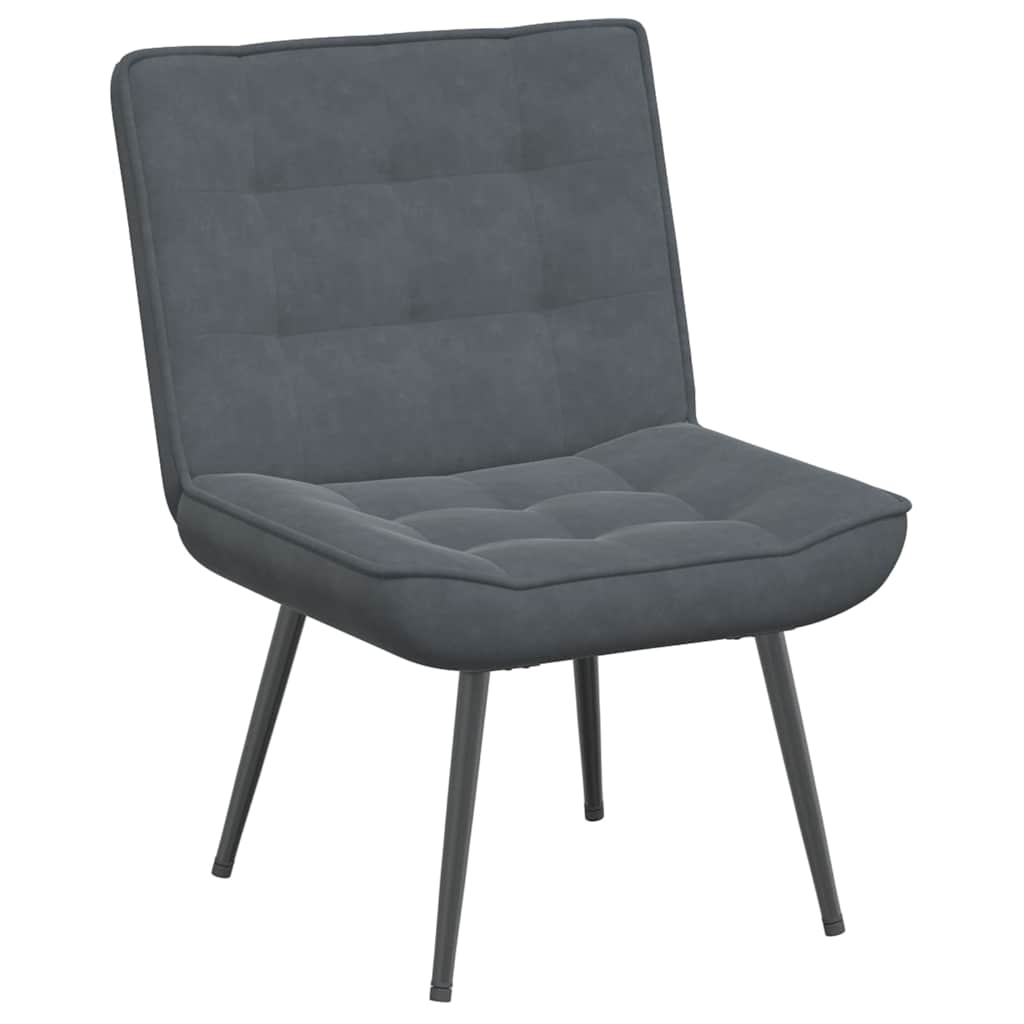 Relaxing Chair Dark Grey Velvet