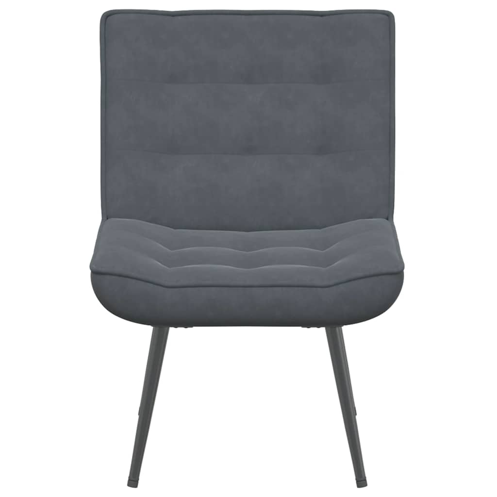 Relaxing Chair Dark Grey Velvet