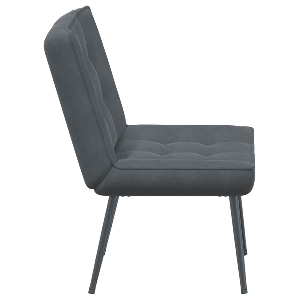 Relaxing Chair Dark Grey Velvet