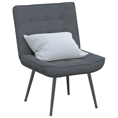 Relaxing Chair Dark Grey Velvet