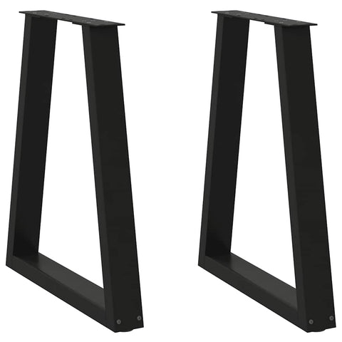 Coffee Table Legs V-Shape 2 pcs Black - Steel