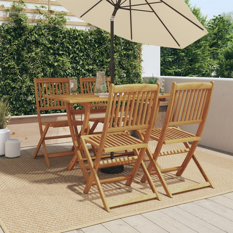 5-Piece Garden Dining Set in Solid Wood Eucalyptus