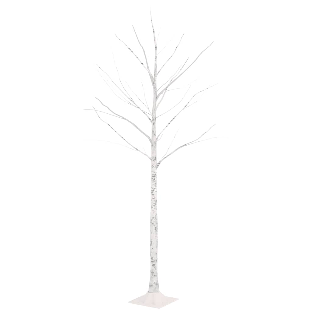 Elegant  White Birch Artificial Christmas Tree  White LEDs