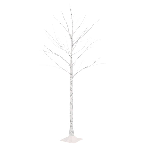 Elegant  White Birch Artificial Christmas Tree  White LEDs