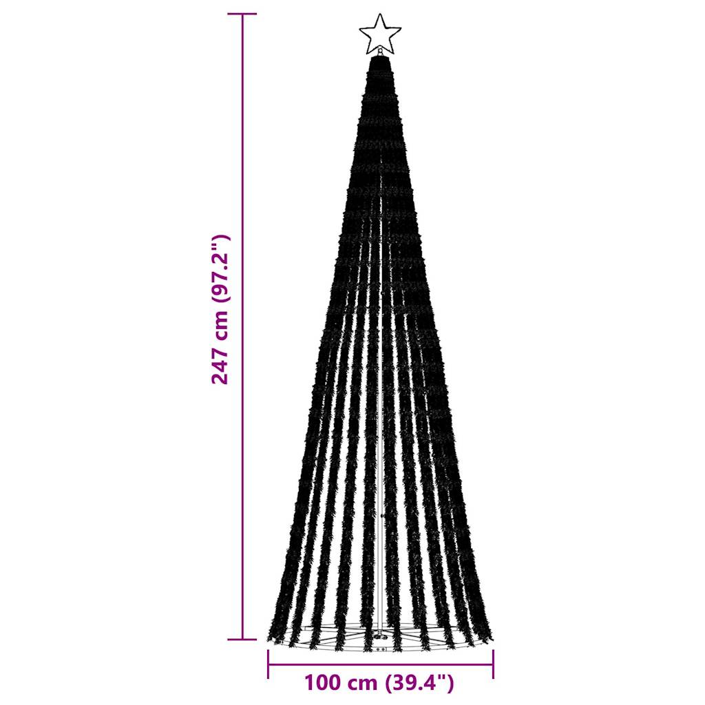 Christmas Tree Light Cone 475 LEDs White 250 cm