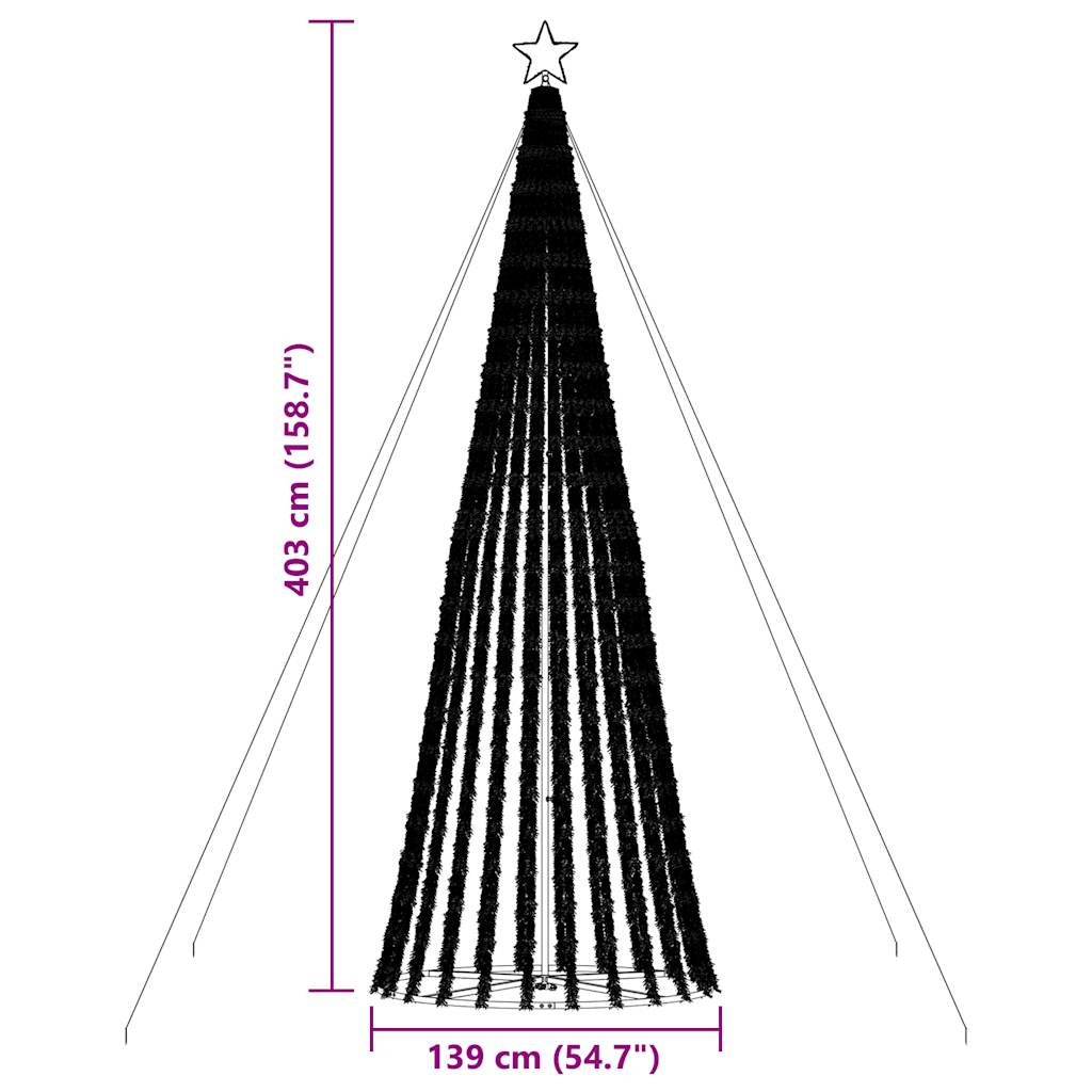 Christmas Tree Light Cone 1028 LEDs Warm White 400 cm