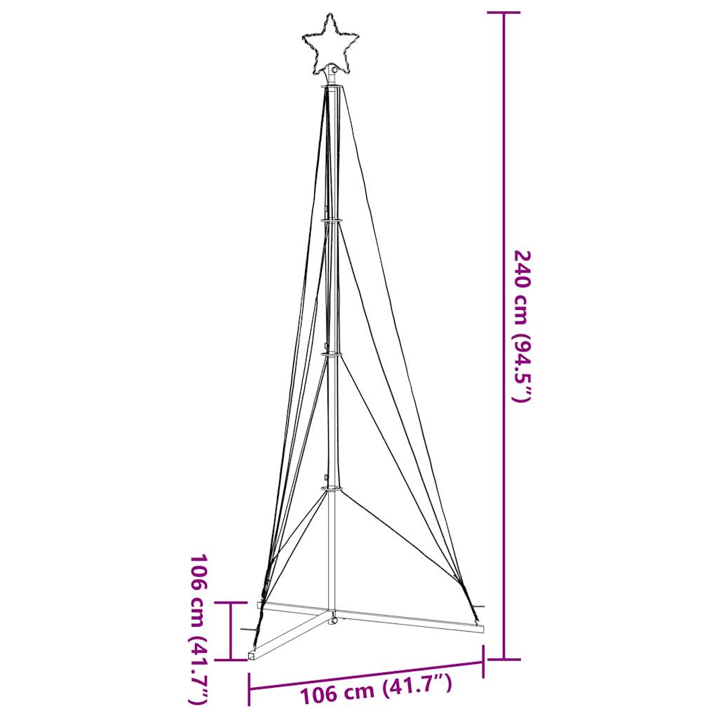 Christmas Tree Light 483 LEDs White 240 cm - Brilliant Lighting